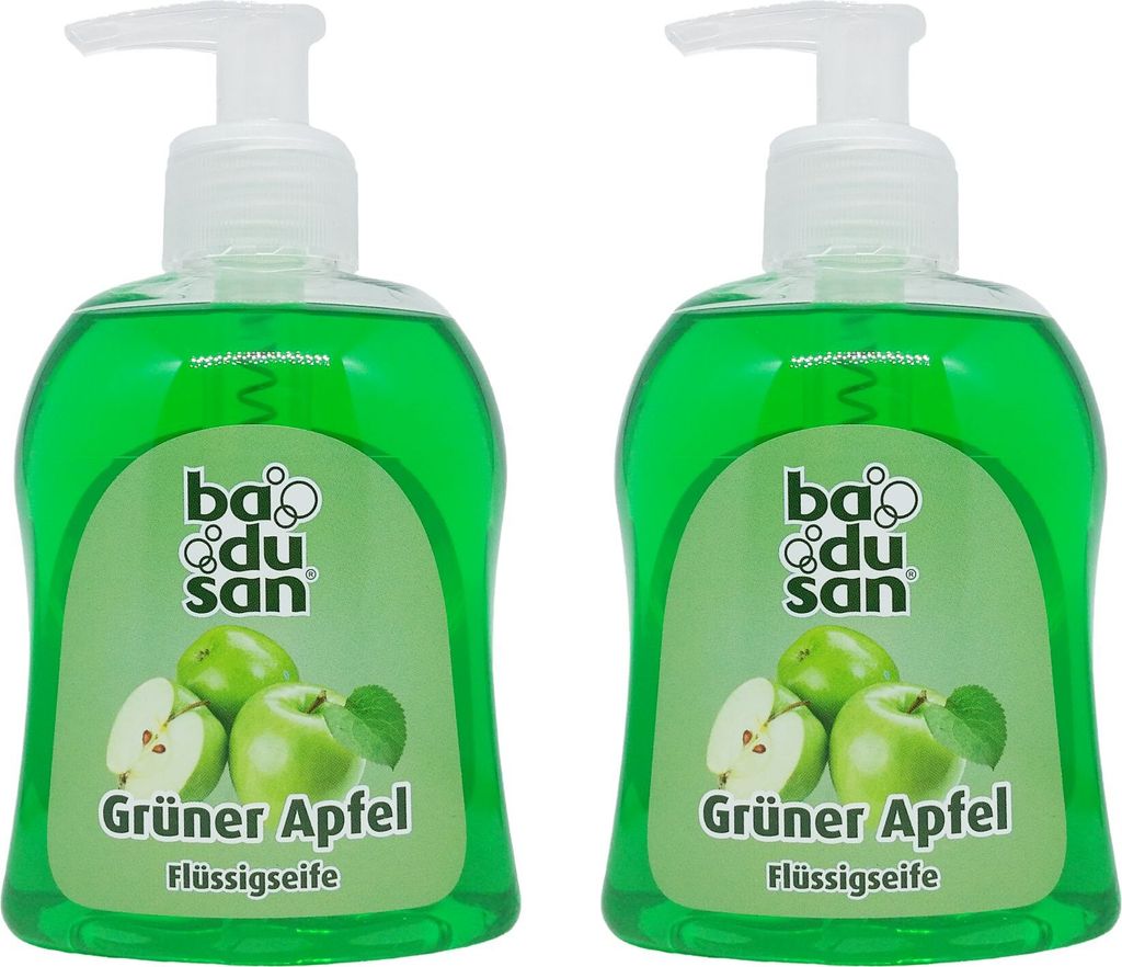 2er Pack Badusan Flüssigseife Grüner Apfel 300ml