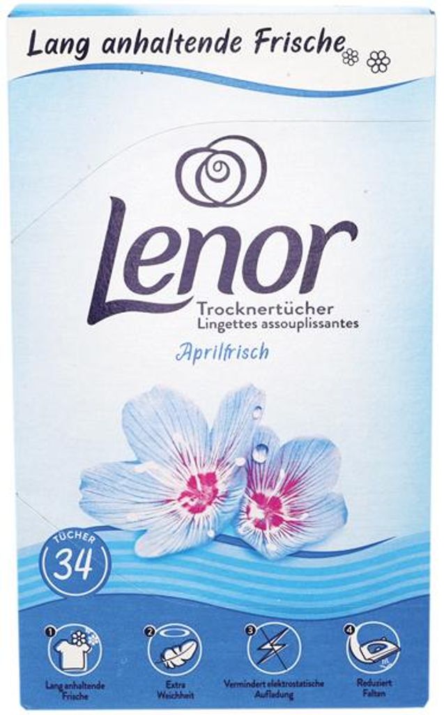 Lenor Trocknertücher Aprilfrisch, Zedernholz, Patschuli Produktbild 