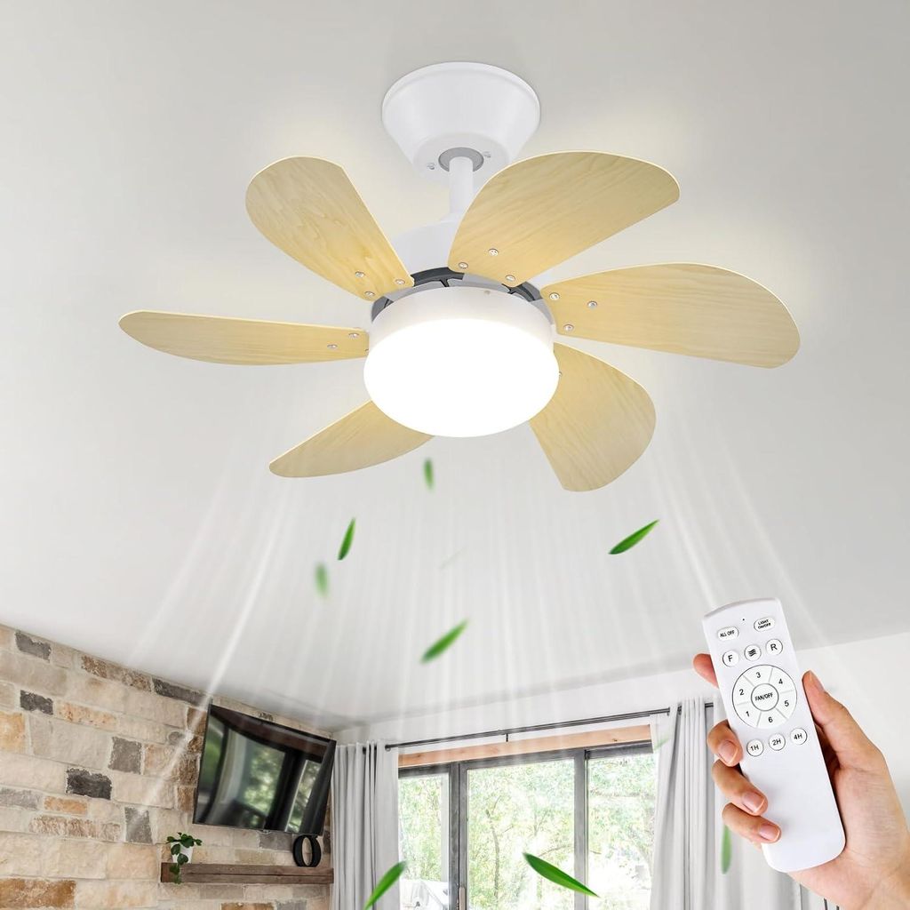 ZMH Ventilateur de plafond avec lumière et télécommande Image du produit 