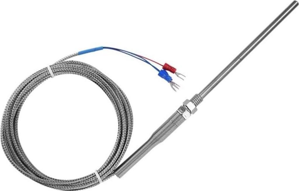 PT100 Platin-Widerstandstemperaturfühler mit M8-Gewinde, 100 mm Draht, 0-400 °C (3 m)