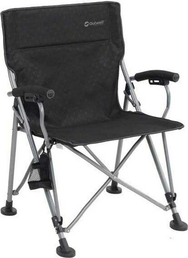Chaise de camping pliable Outwell Campo Noire - Idéale pour caravaning