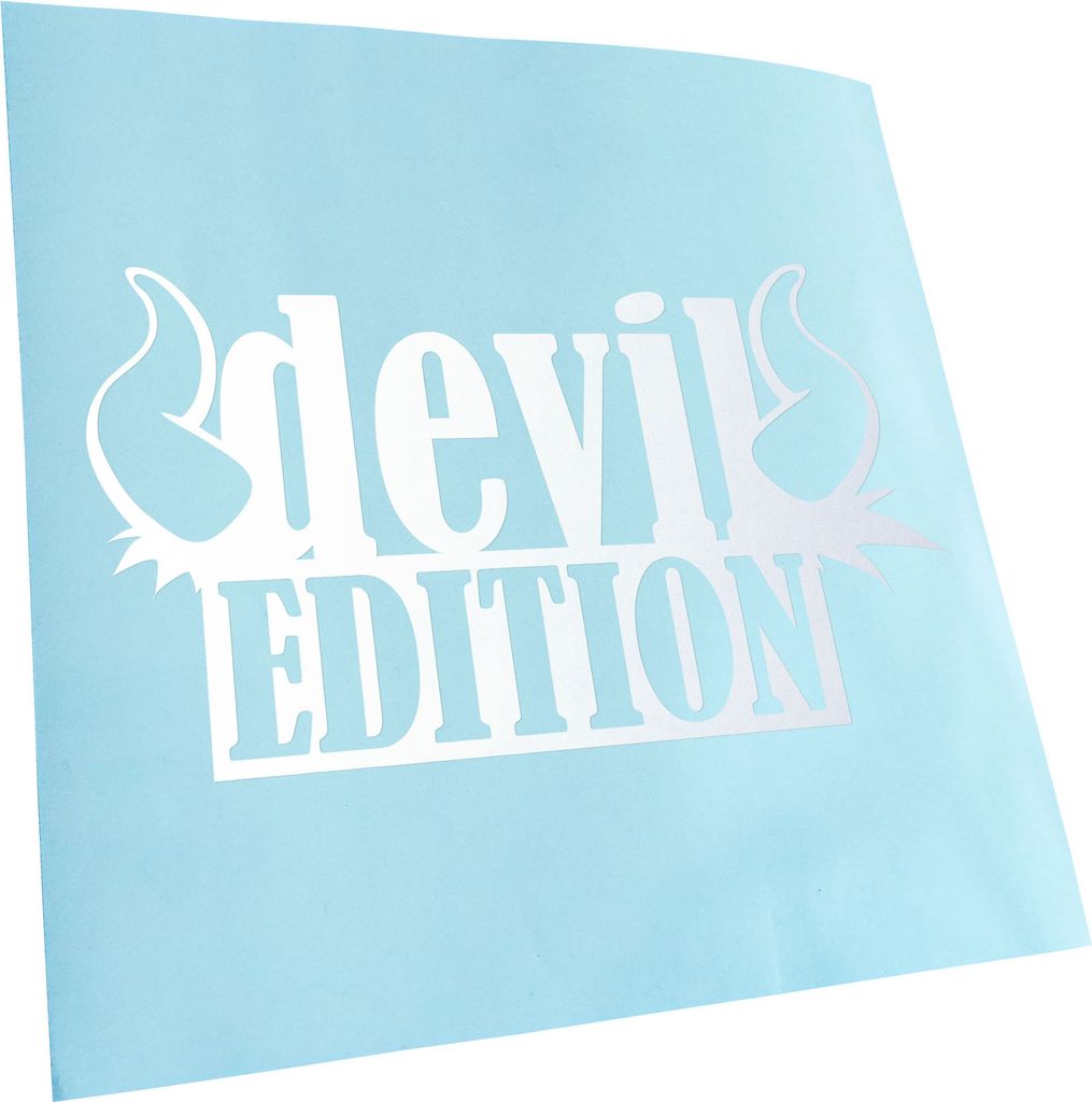 Kiwistar - Autoaufkleber - Devil Edition - Silber - 18x10cm - Aufkleber für Auto, Laptop, Fahrrad, LKW, Motorrad mehrfarbig JDM Decal Racing