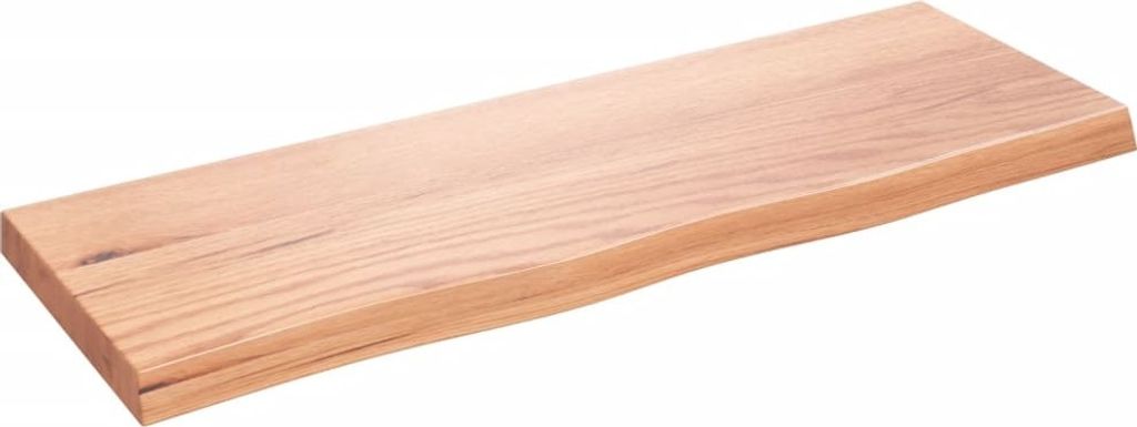 Wandregal Hellbraun 80x30x(2-4) cm Massivholz Eiche Behandelt