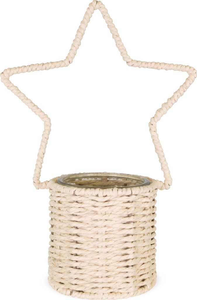 Pflanztopf Stern Creme Ø 11,5 x 29,5 cm für Weihnachten Produktbild 