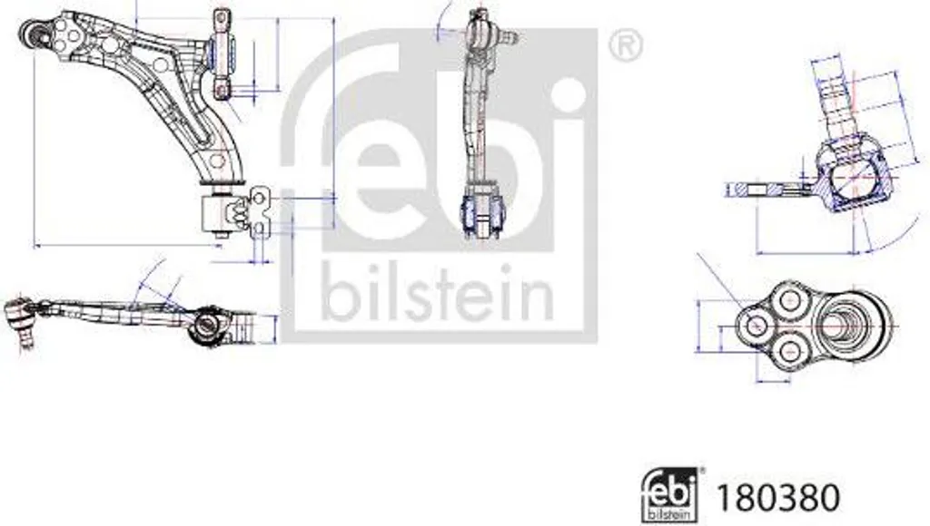 Bras de suspension FEBI BILSTEIN 180380 pour Opel Karl - OE 0352556