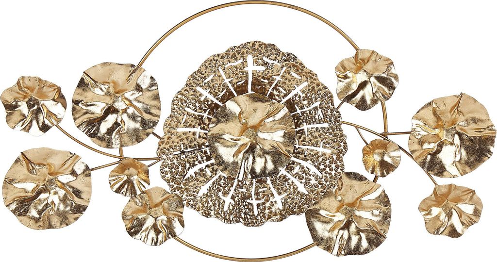 BELIANI Wanddekoration Gold Eisen Kreise Einteilig Handgemacht Modern Wandobjekt Wanddeko für Schlafzimmer Wohnzimmer Flur Küche Esszimmer