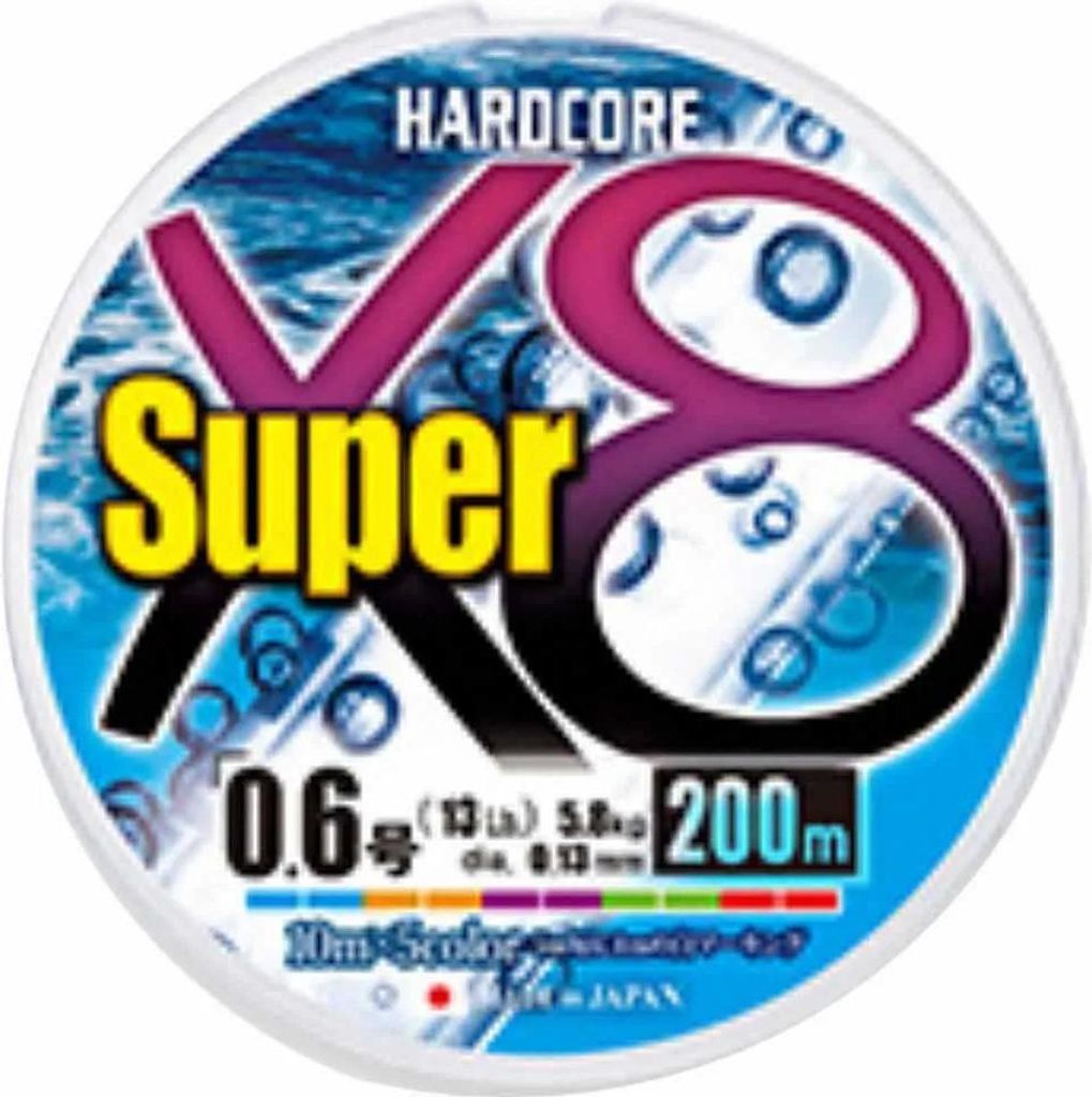 Duel Hardcore Super X8 Geflochtene Schnur 200 M Mehrfarbig 0.210 mm Mehrfarbig 0.210 mm