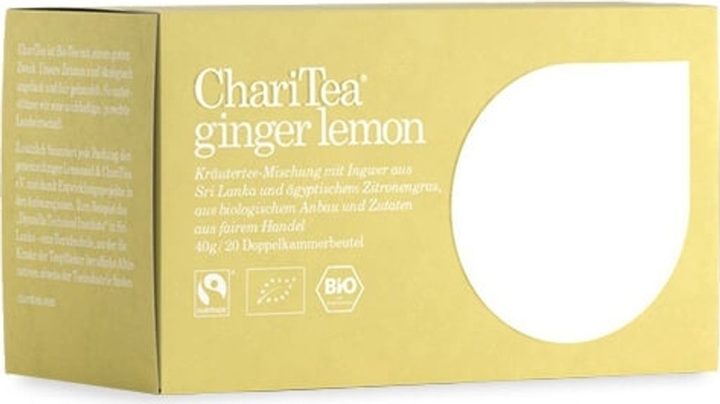 ChariTea ginger lemon, Teemischung/Tee mit Aroma, 40 g, Produktbild 