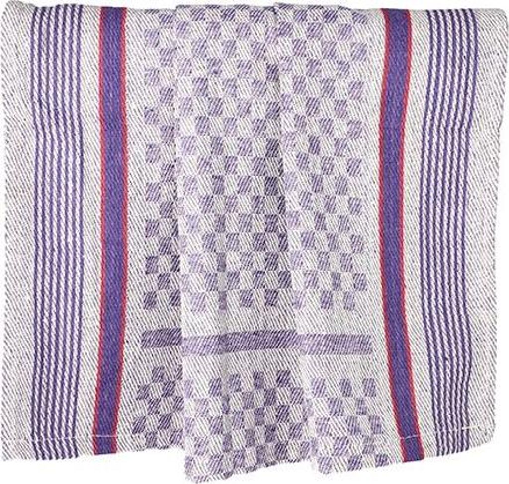 Geschirrtücher 90 cm x 45 cm weiß/violett Grubentuch