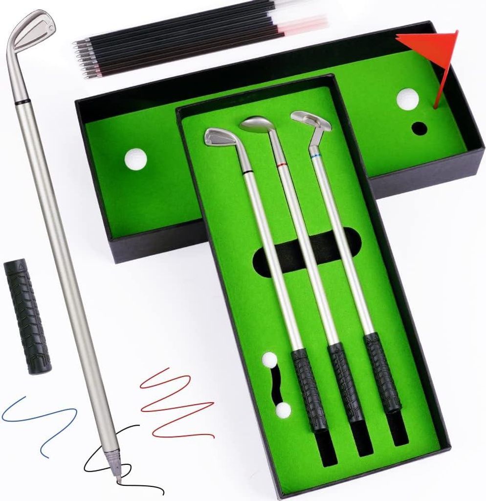 Putter Ballpoint Mini Golf Club Set - Geschenkbox für Golfer - Geschenke für Papa Weihnachtsgeschenke - Lustiges Neuheitsgeschenk - Schreibtischd...