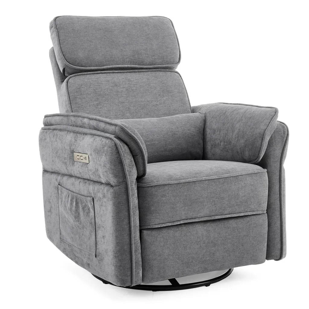 Fauteuil de salon relax électrique FCH gris foncé pour détente totale