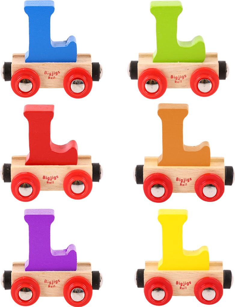 Bigjigs Rail Wagon Holzschienenbahn - Buchstabe L Produktbild 
