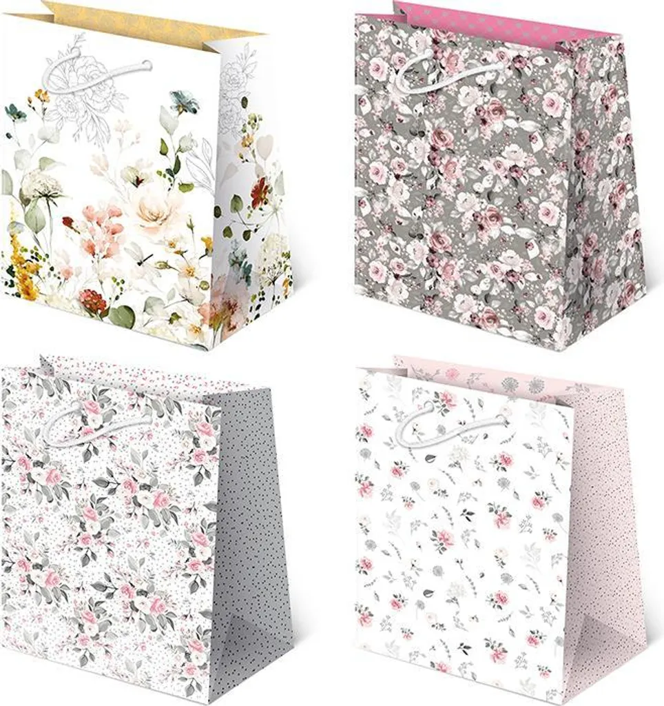 Ensemble Cabas et Sacs à main Fleurs 5pcs - Style T17-106 Chic