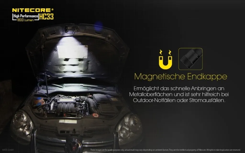 NiteCore HC33 Lampe frontale étanche IPX8 1800lm avec base magnétique - 21