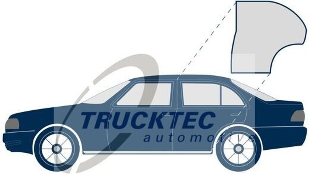 TRUCKTEC AUTOMOTIVE 02.53.056 Türdichtung passend für MERCEDES-BENZ S-Klasse Limousine (W116) Hinten Links