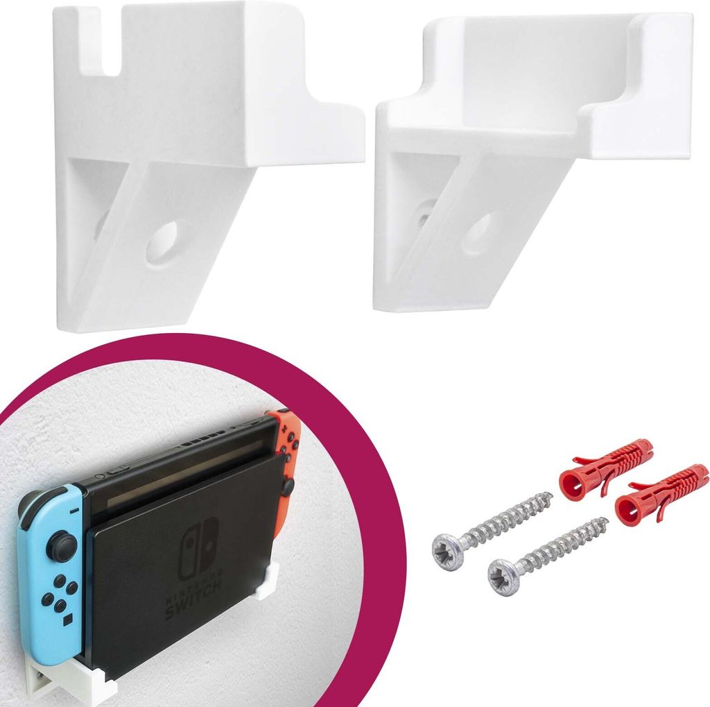 Wand Halterung Dock Station Konsolen Halter Design 1 Weiß Produktbild 