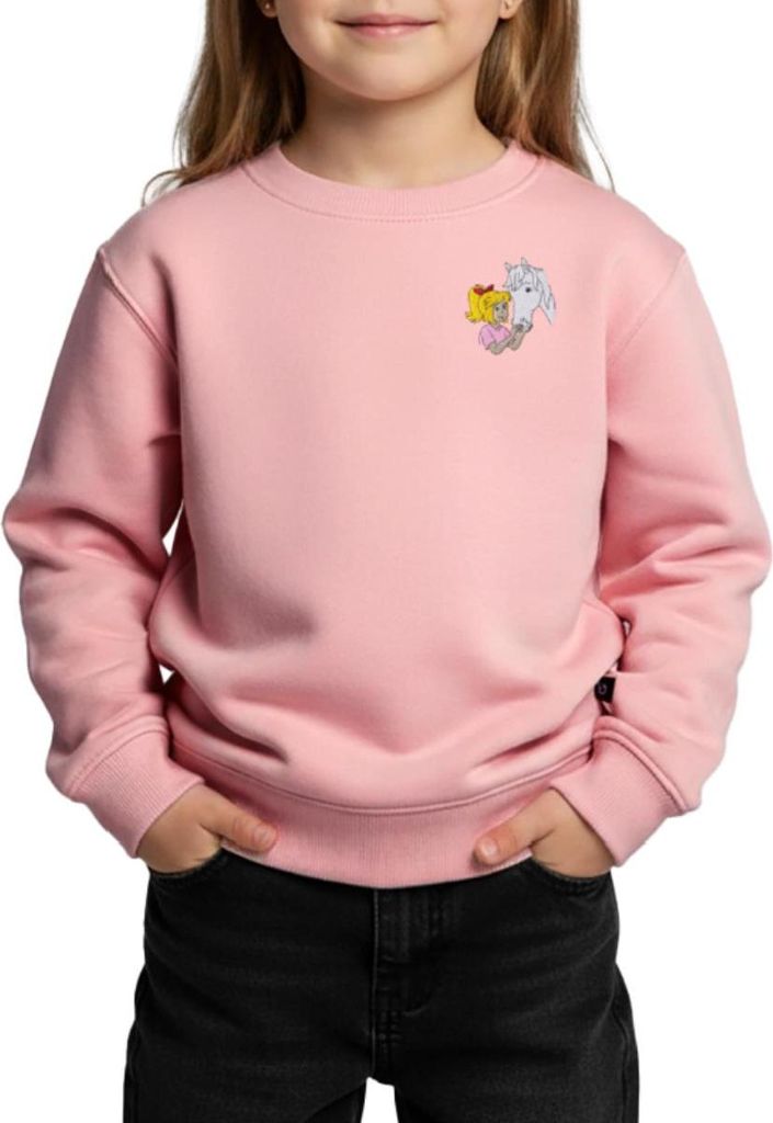Spreadshirt Bibi & Tina Bibi und Sabrina Stick Kinder/Teenager Premium Pullover, 98/104 (2 Jahre), Rosa