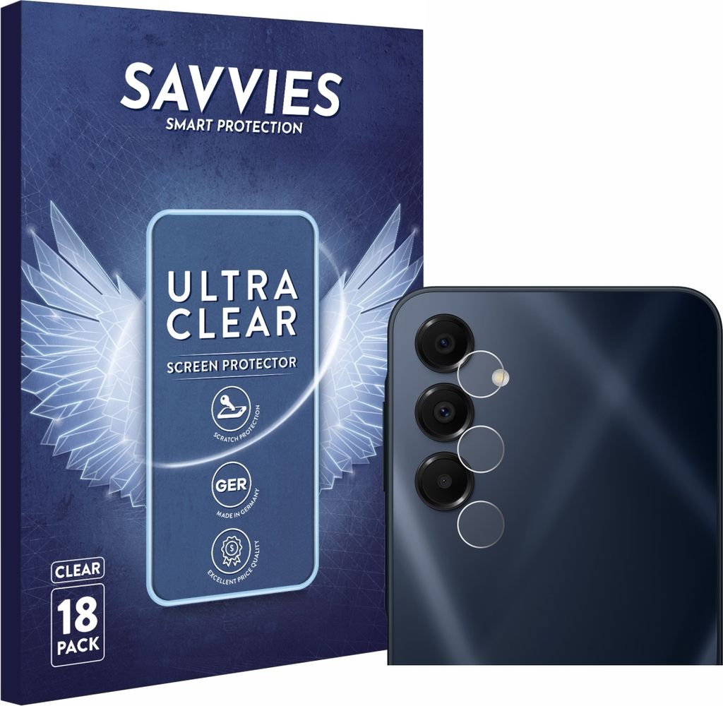 18x Für Samsung Galaxy A16 4G (NUR Kameraschutz) Schutzfolie Savvies Displayschutz Display Schutz Folie Klar Transparent