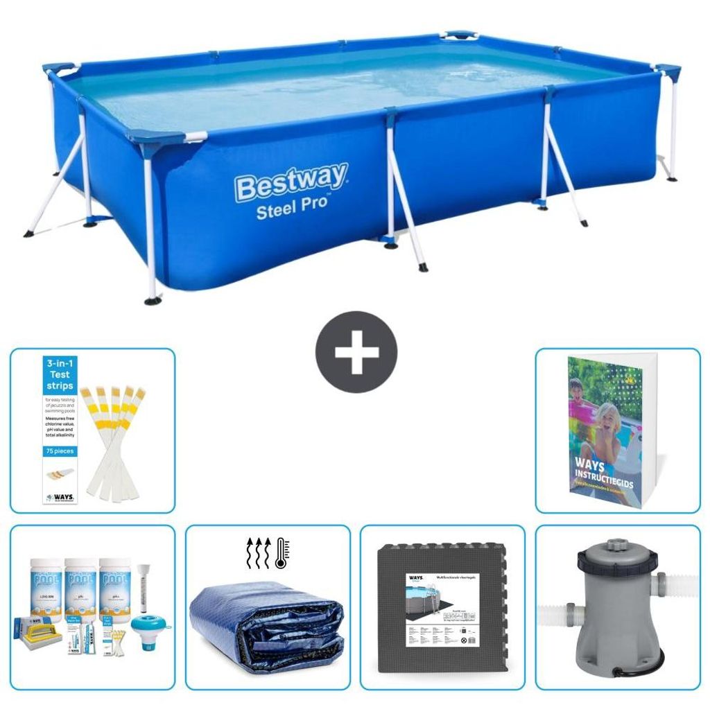 Bestway Steel Pro Rechteckig - 300x201x66 cm - 7-teilig S59