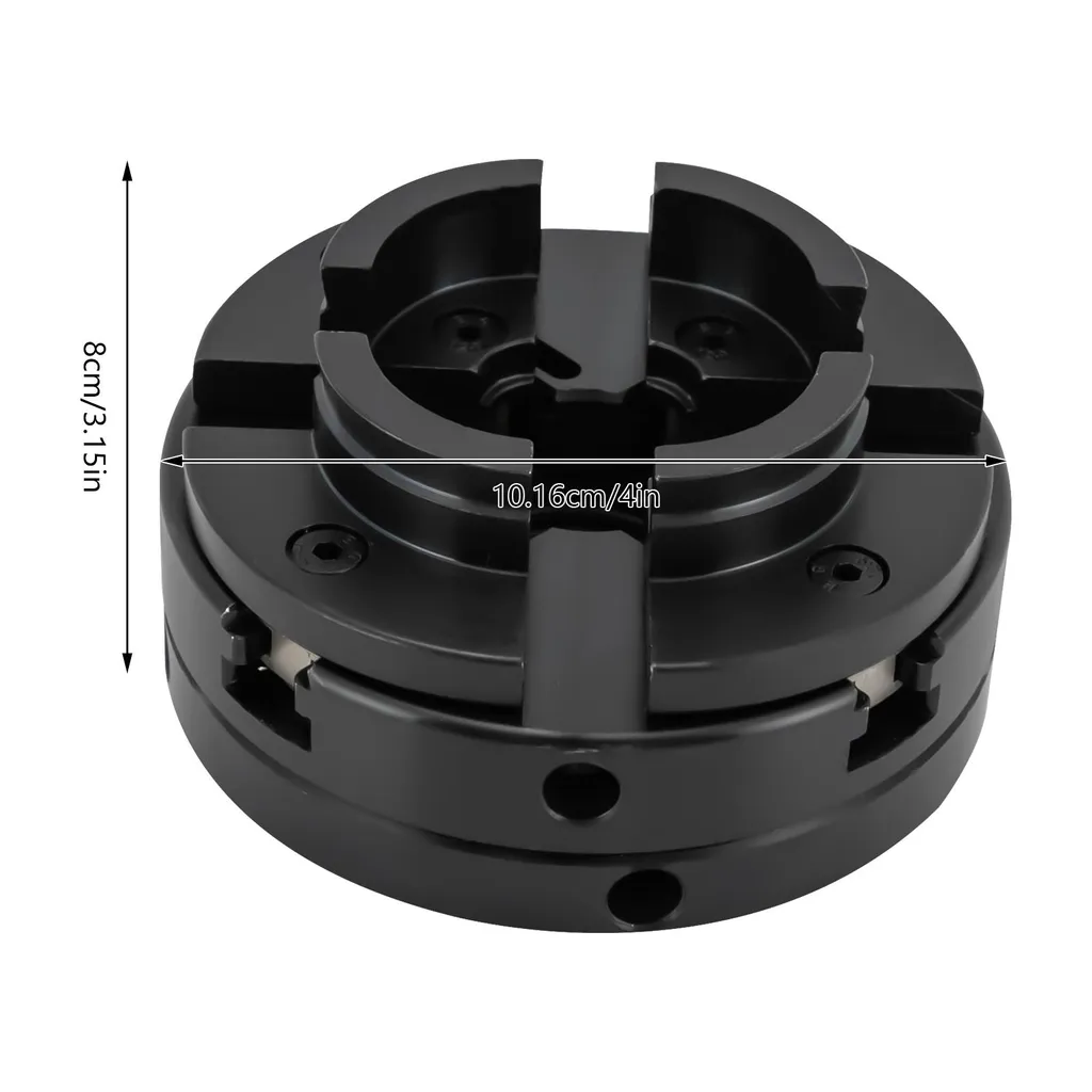 Mandrin de tour auto-centrant 4 mors en acier durable finition noire