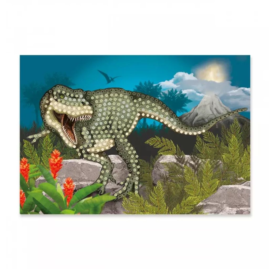 Mauder Verlag 8 Mini-Buttons Dinosaurier & T-REX - Mit Sicherheitsnadel, 25 Mm, Für Kindergeburtstag, Mitgebsel