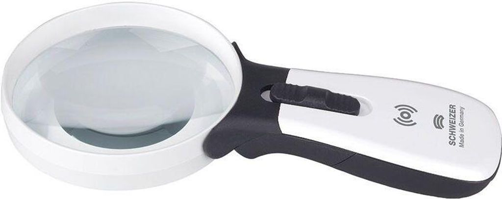 Schweizer ERGO-Lux i Mobil 2 fach /Ø 85mm Warmweiß Lupe inkl. Ladepad
