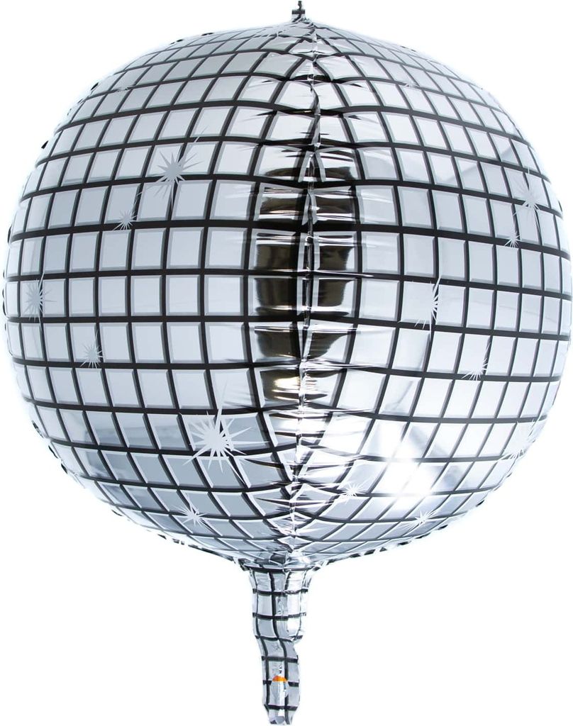 Oblique Unique Folien Luftballon Discokugel Disko Ball Folienballon Geburtstag Party Hochzeit JGA Silvester silber