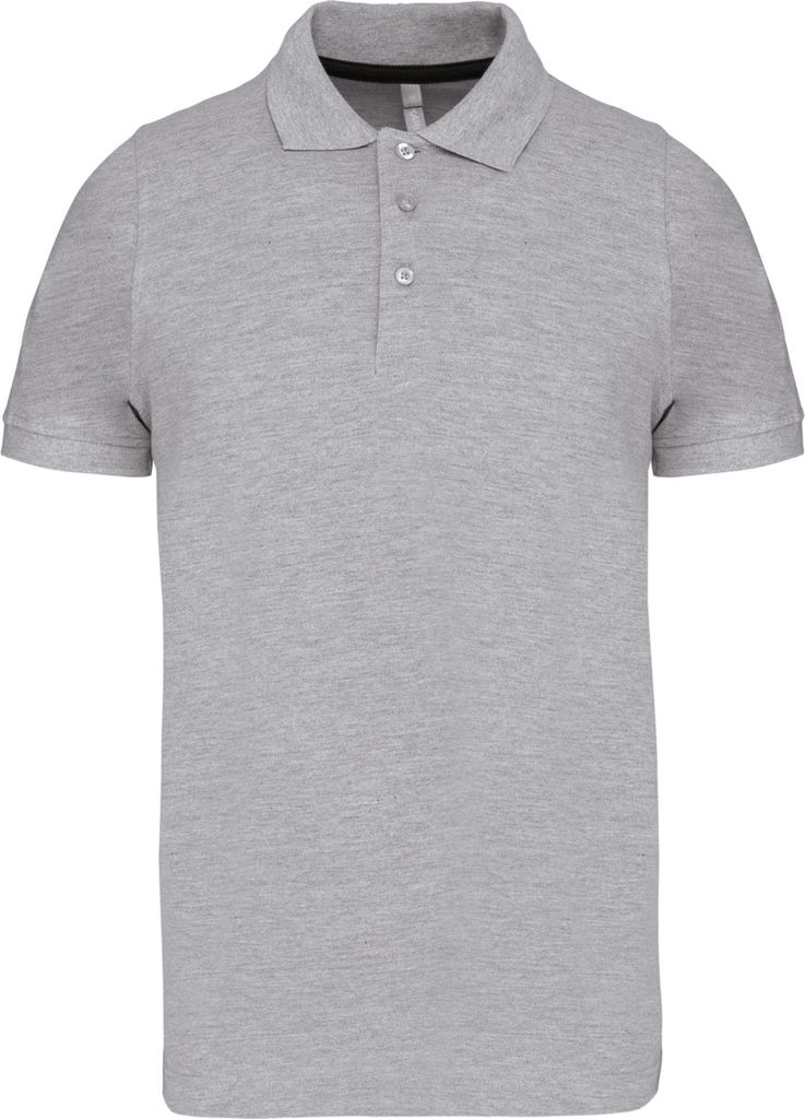Kariban Herren Polo-Shirt Poloshirt Basic Kragen Polohemd Kurzarm T-Shirt, Größe:2XL, Farbe:Oxford Grey