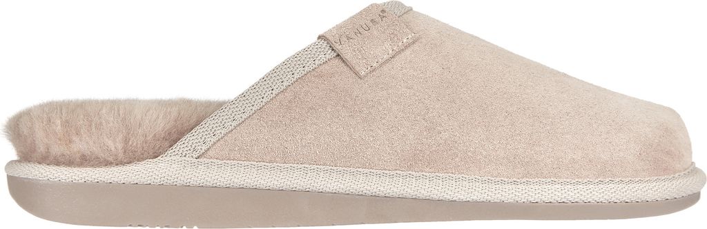 Vanuba - Damen Hausschuhe Moderne Pantoffeln Echtleder Lammfell Natur Wolle D016 Beige, Größe 42 EU