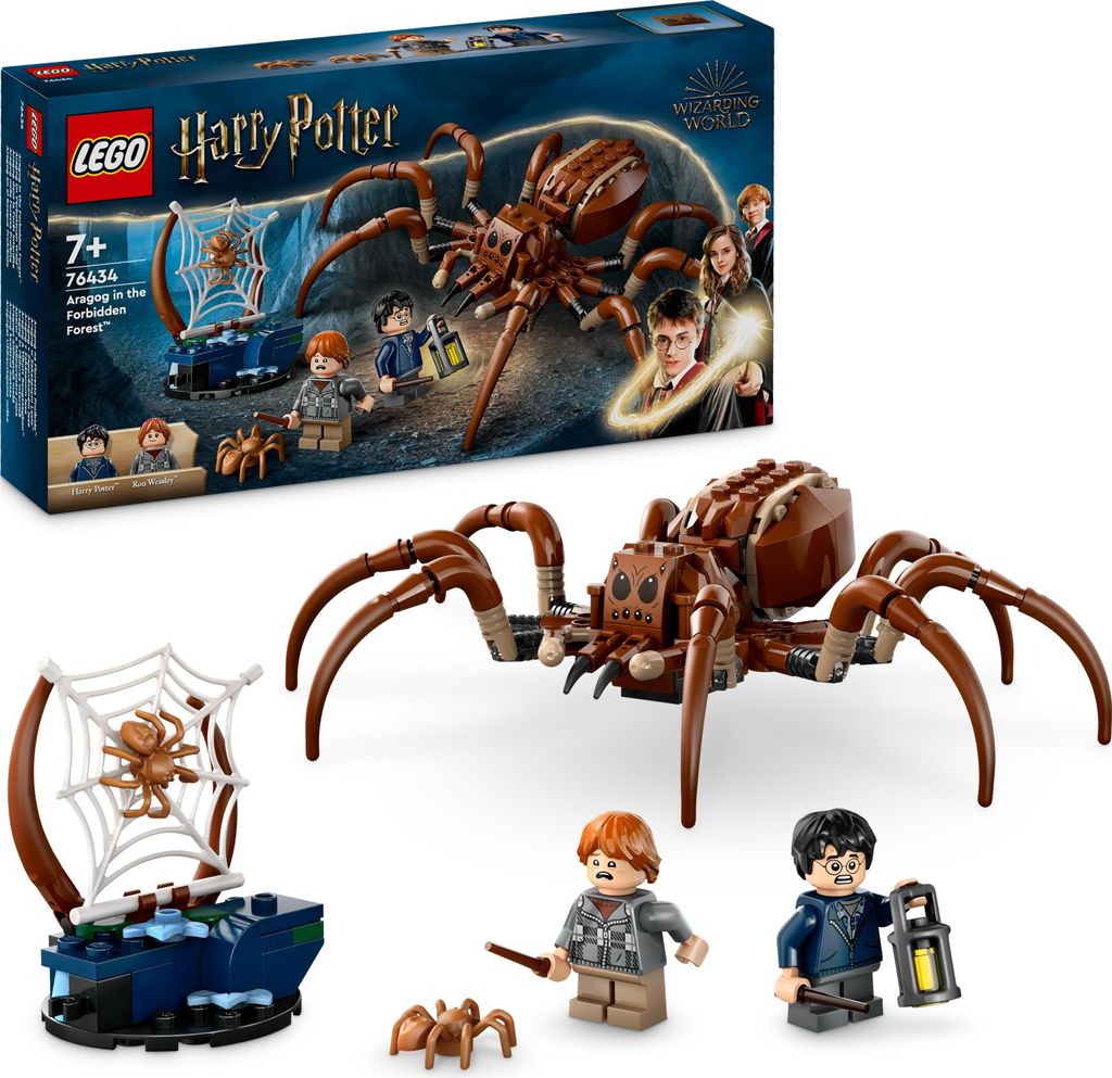 LEGO Harry Potter Aragog im Verbotenen Wald, Fantasy-Spielset mit Spinnen-Figur, Fabelwesen, 2 Minifiguren, magisches Geschenk für Jungen, Mädche...