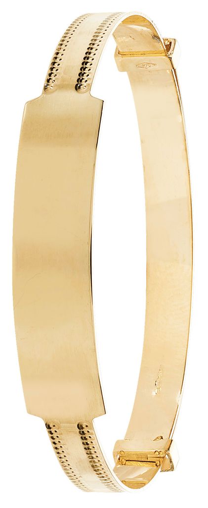 Stylischer 9 Karat (375) Gold Baby - Erweiterbar Armreif - 4mm; TRS20528