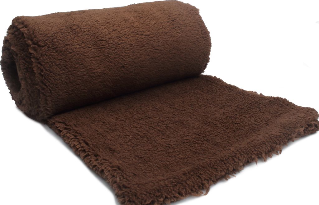Minky Sherpa jehněčí Umělá kožešina tmavě hnědá 50x160 cm Obrázek produktu 