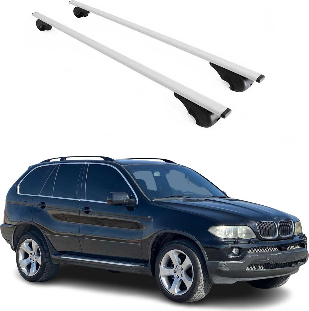 Dachträger Grundtäger für BMW X5 E53 1999-2006 75kg Metall Silber 2 tlg