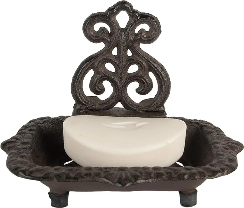 Portasapone Clayre & Eef 15x11x11 Metallo Marrone Design Esclusivo