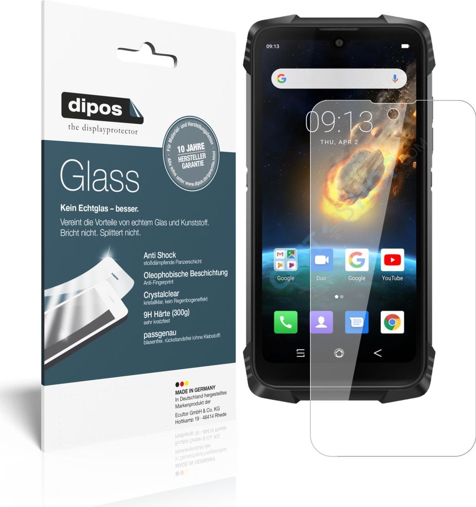 1x Schutzfolie für Blackview BV6900 - Anti-Shock 9H Folie dipos Glass Kunststoffglas
