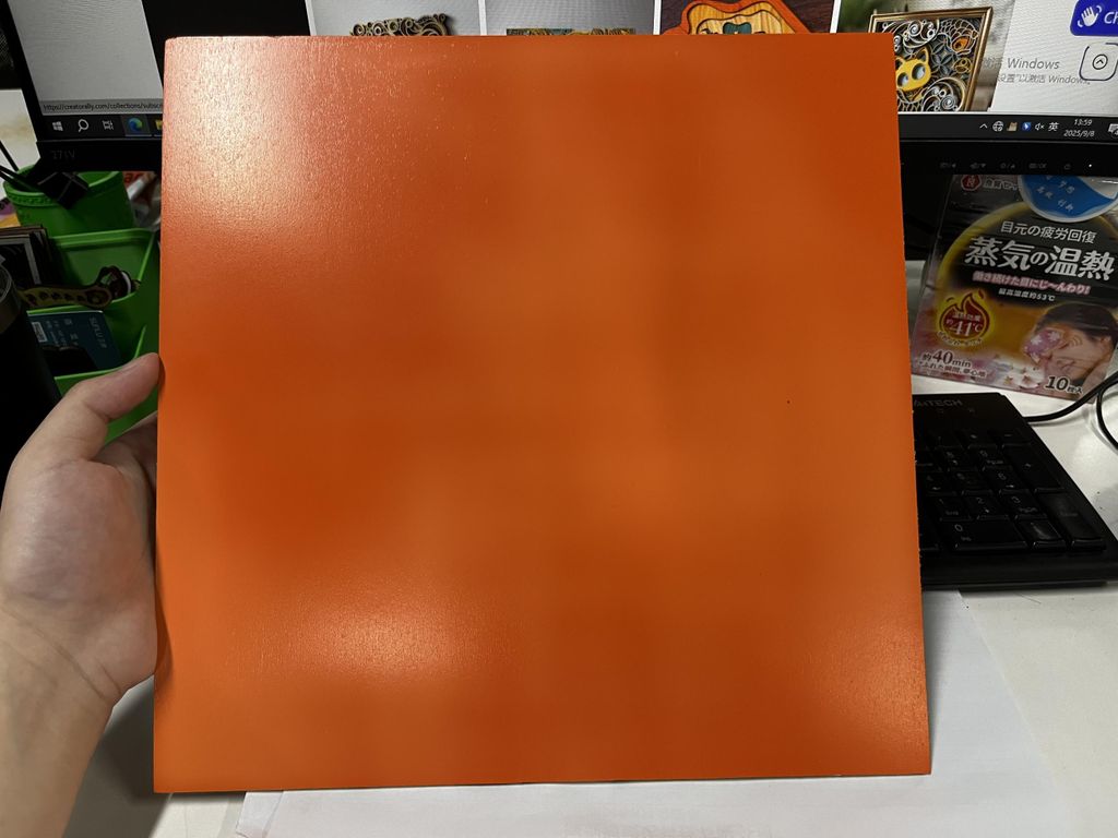 8 Stück 3mm 30x30cm Farbiges Sperrholz, Farbfrei, für Modellbau, Lasergravur, Laserschneiden, Orange