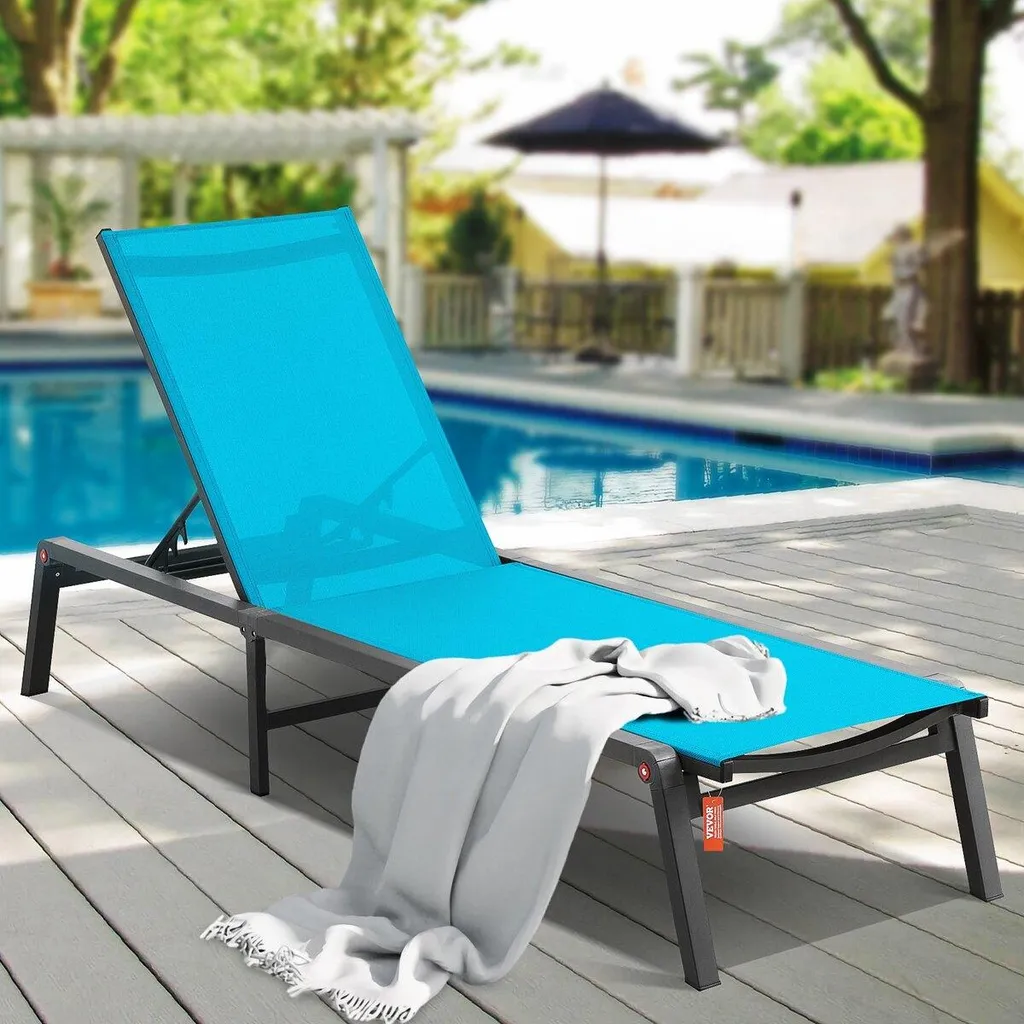 Chaise longue multi-positions pliable pour terrasse avec dossier ergonomique - 8