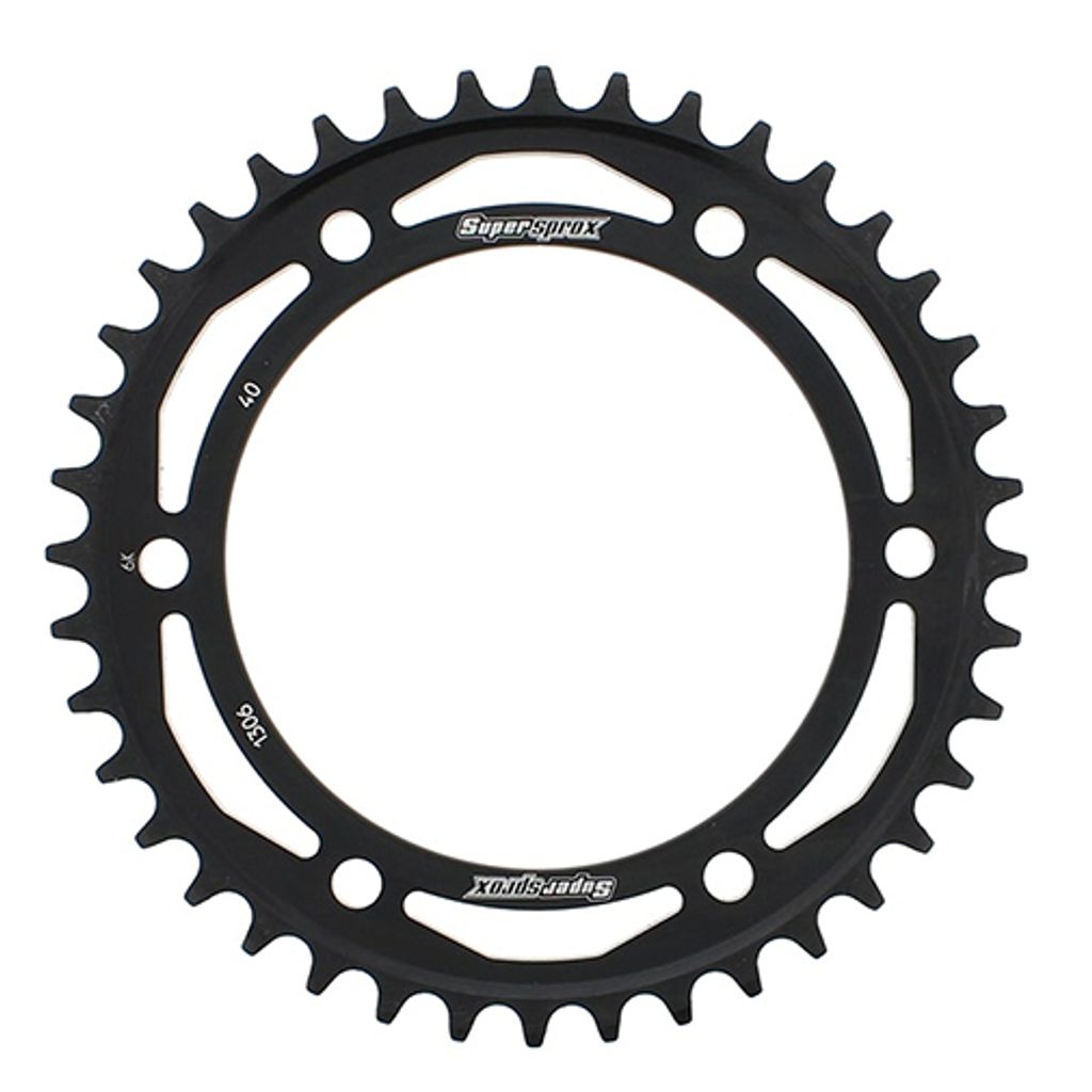Stahl-Kettenrad Supersprox 530 - 40Z (schwarz) RFE-1306:40-BLK|ID 134,0 LK 160,0 6-Loch