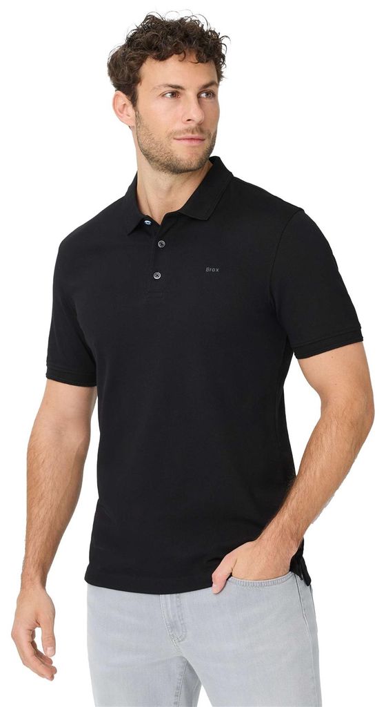Brax Poloshirt schwarz kurzarm