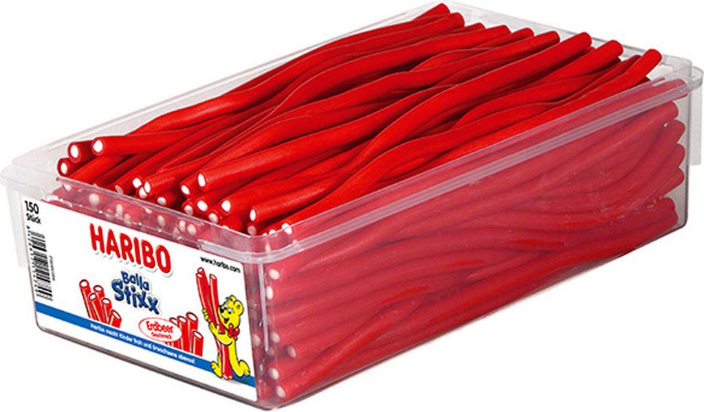 Haribo Balla Stixx owocowe batoniki truskawkowe 150 sztuk Zdjęcie produktu 