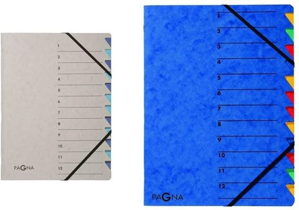 Organisateur de documents A4 bleu 12 compartiments pour bureau et maison