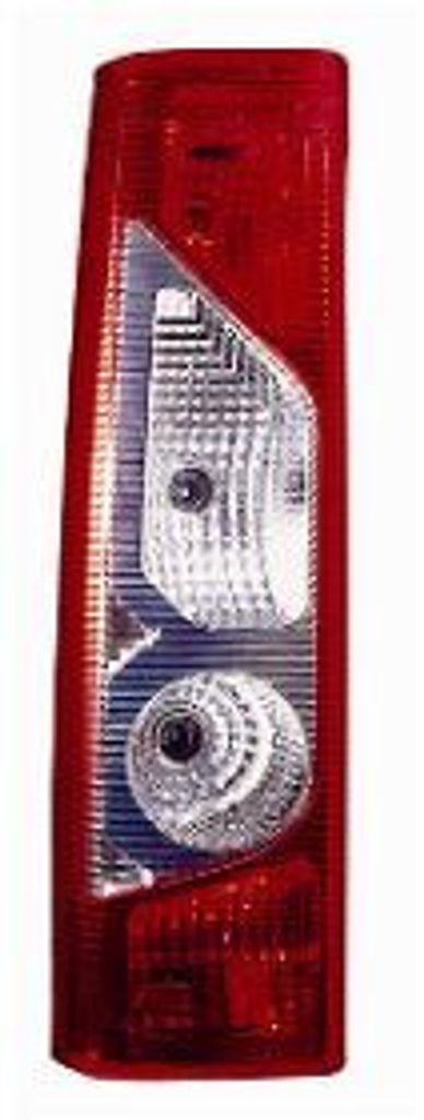 A single red taillight for a van, shown against a white background.