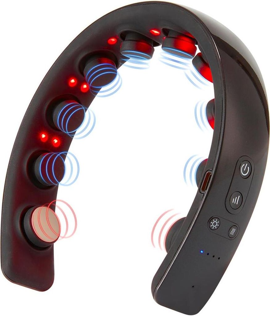 Laser Haartherapiegerät Haarwuchstum mit Kopfmassage (Schwarz)