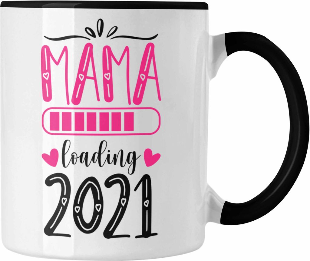 Trendation - Mama 2022 Loading Schwangerschaft Ankündigung Baby Werdene Mama (Schwarz)