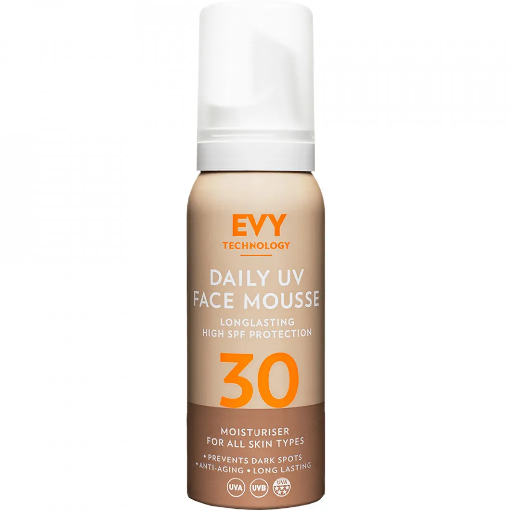 EVY TECHNOLOGY Crema solare in mousse Daily UV Foam per il viso con SPF 30 Unisex 75 ml