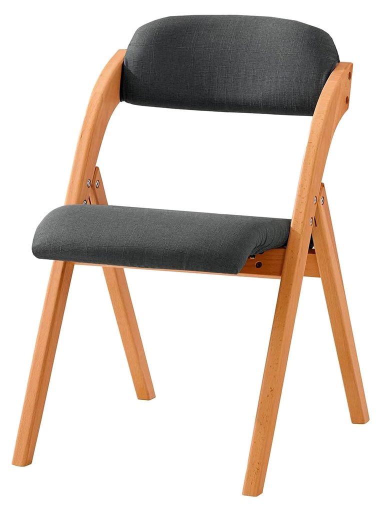Klappstuhl aus Holz mit Polsterung – Ergonomischer Küchen- und Esszimmerstuhl, faltbar und platzsparend, sofort einsatzbereit, für Küche, Balk...