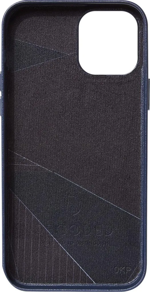 Coque de protection en cuir Decoded pour iPhone 12 Mini bleu nuit