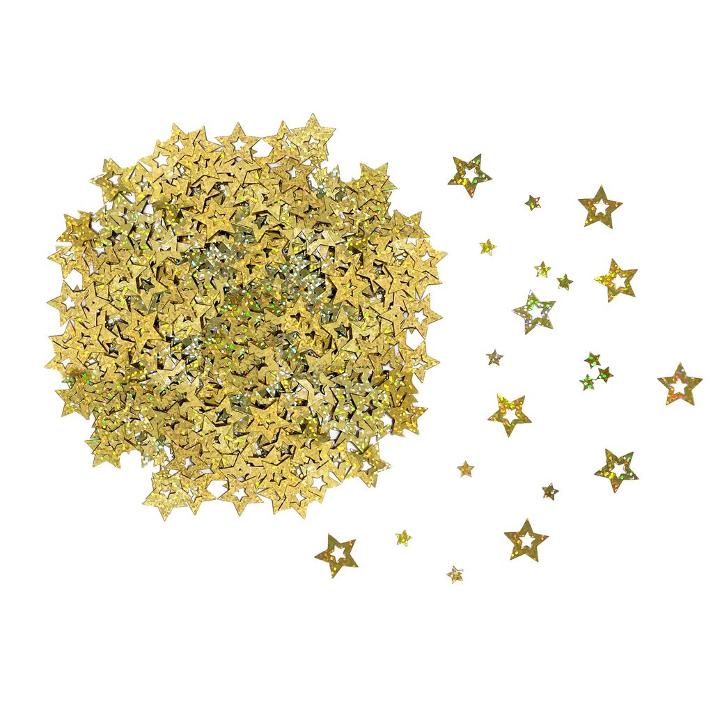 DIWULI Stern-Konfetti Gold - Edle Streudeko Für Partys & Feiern