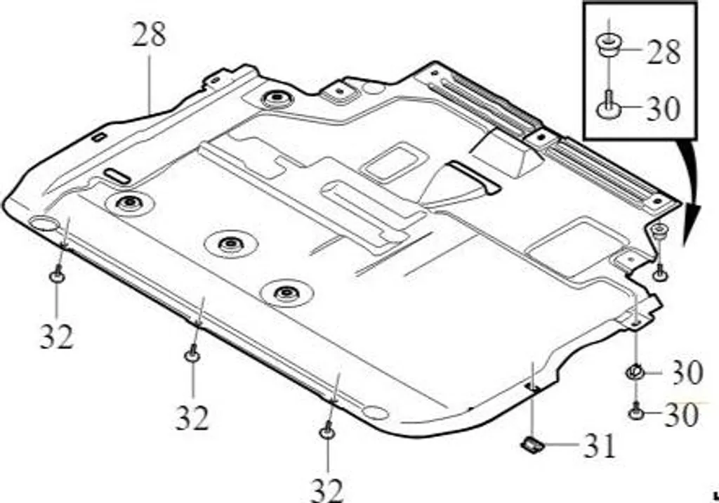 Protection sous moteur pour Volvo V40CC - Carénage moteur original OE
