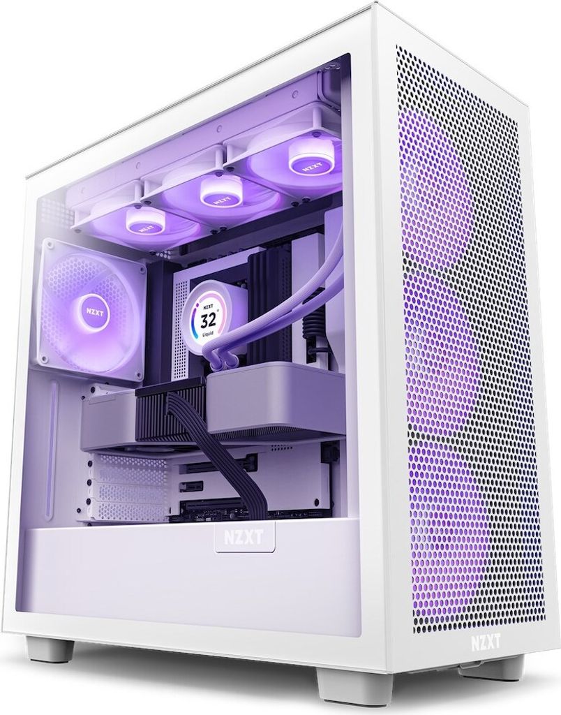 NZXT H7 Flow RGB Midi Tower Weiß Produktbild 